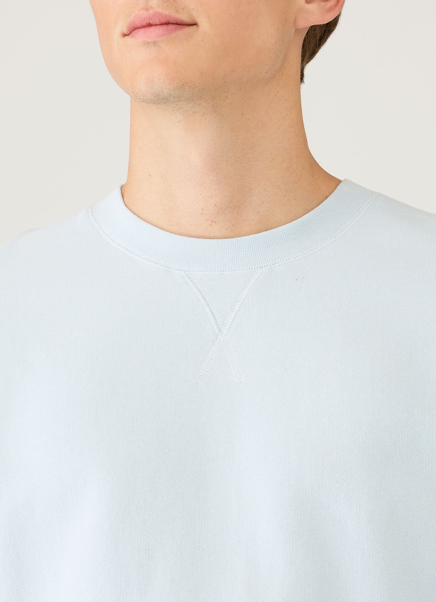 Mens Loopback Sweatshirt In Pastel Blue Mswe1516 Buwr