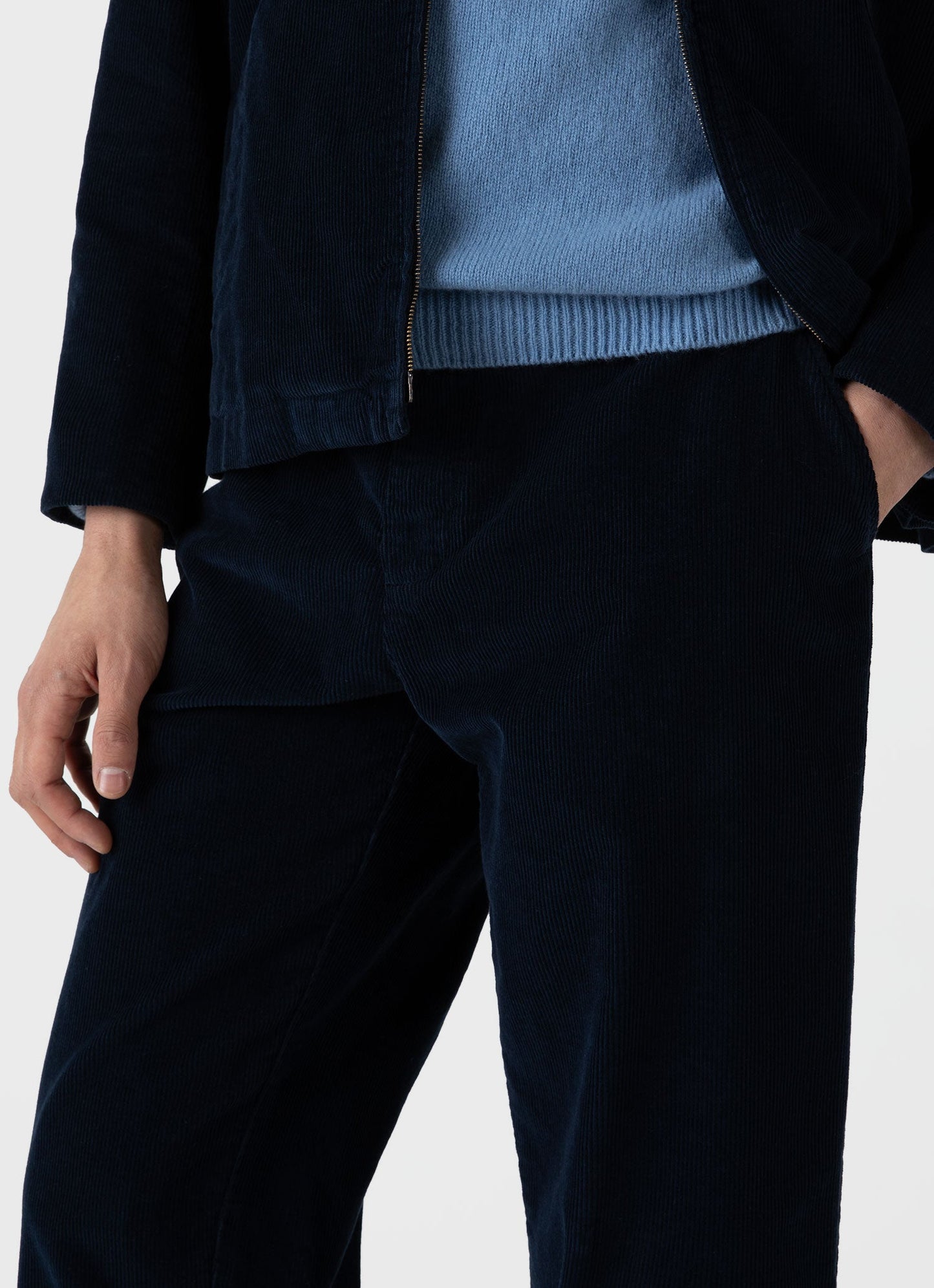 Mens Cord Chore Trouser In Navy Mtrs3099 Buaa