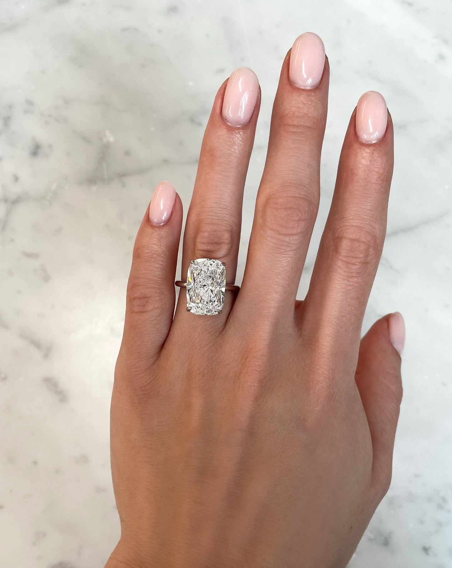 10.01 Cushion Natural Diamond in Cloud Solitaire