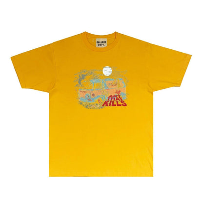 Gallery Dept T Shirt Retro Printed Loose Short-Sleeved Shirt