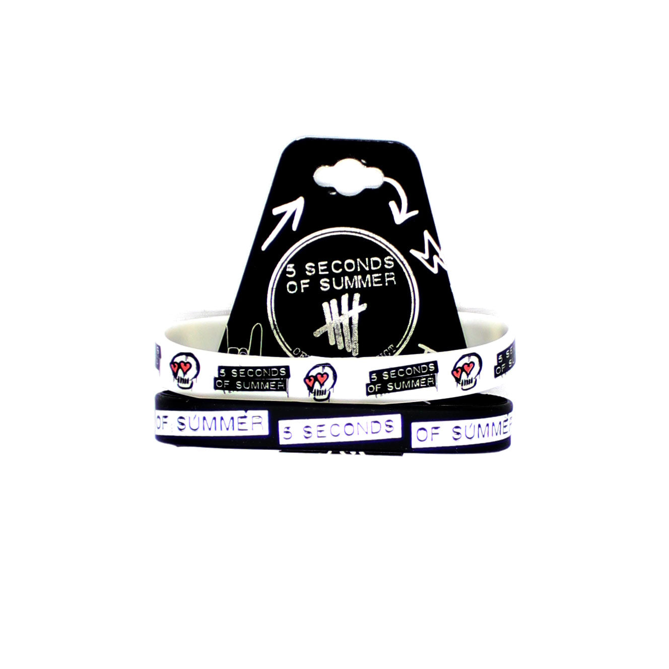 5 Seconds Of Summer 2 Pack Rubber Bracelet
