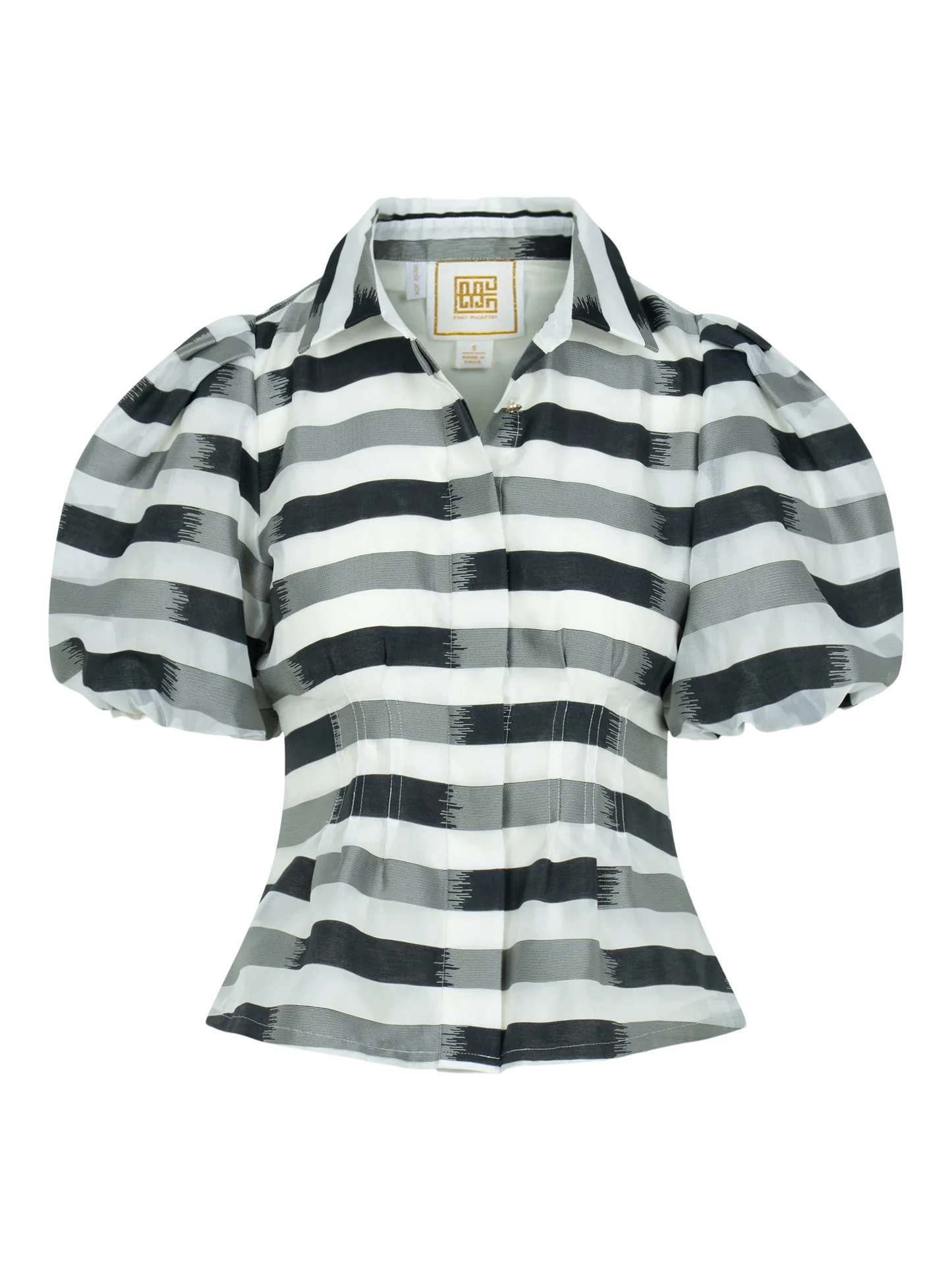 Britt top- Truffle Stripe