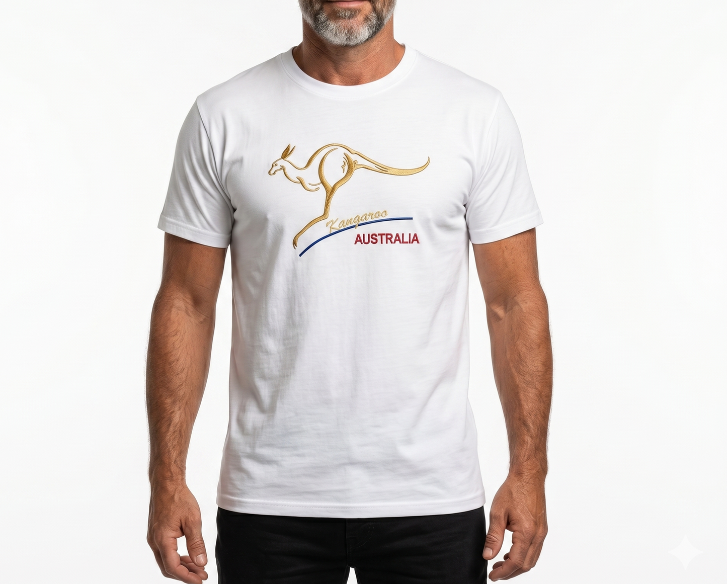 10X Adult Kangaroo Australia T Shirt Bulk Pack White 100 Cotton Souvenir Gift Tee Top
