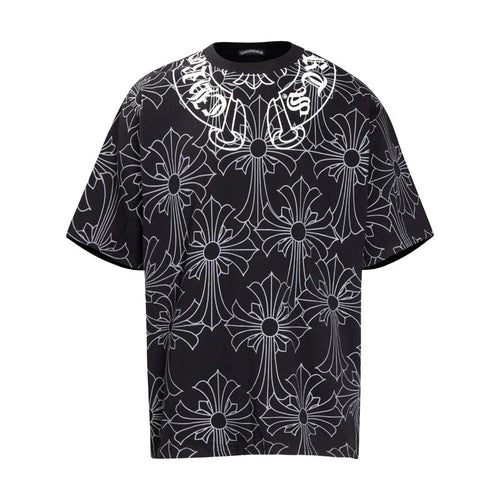 Chrome Heart T Shirts Croatian Horseshoe Full Cross Sanskrit Short Sleeve
