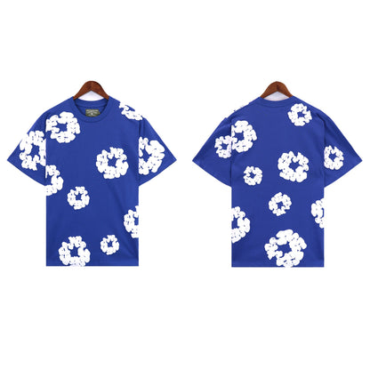 Denim Tears T-shirts Kapok Puff Print Short Sleeve T-shirt