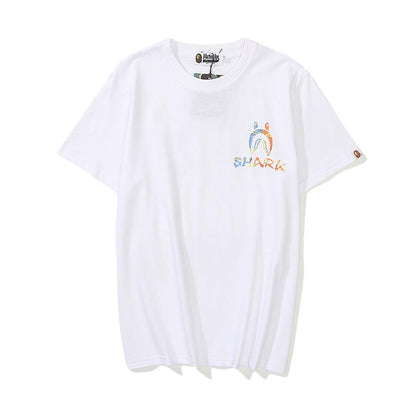 Bathing Ape T-Shirt Summer Short Sleeve Letter Print Round Neck Pullover T-shirt