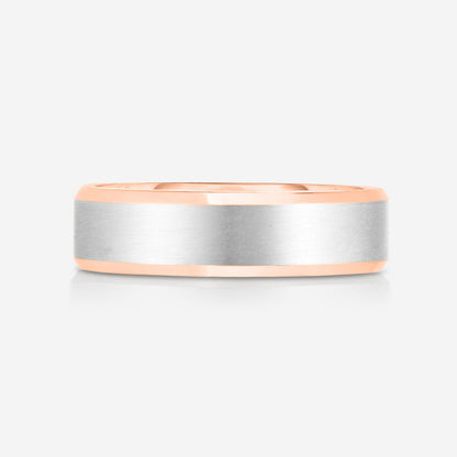 4 mm Contrast + Beveled Wedding Band