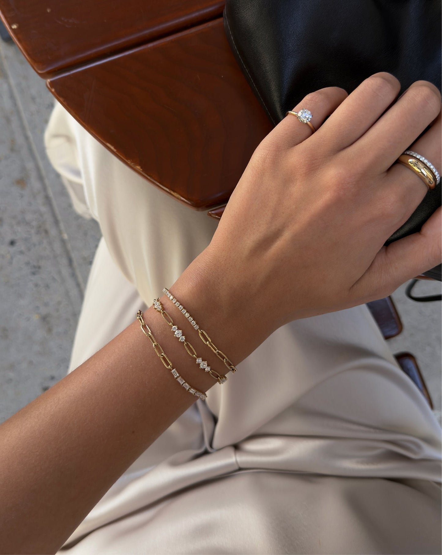 Baguette Lab Diamond Tennis Chain Bracelet
