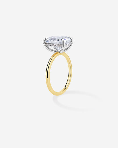 3.15 Cushion Lab Diamond in Whisper Thin® Hidden Halo