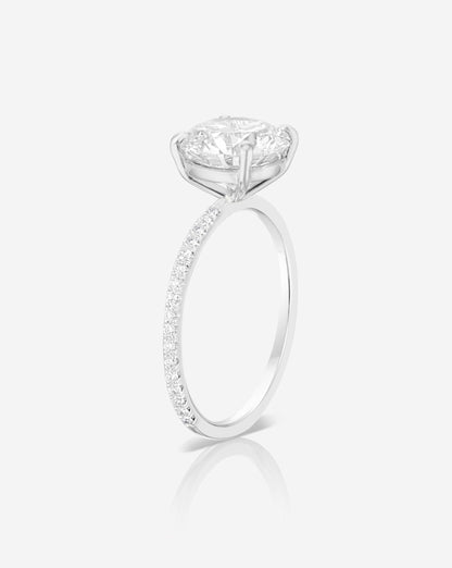3.39 Oval Lab Diamond in Whisper Thin® with Pavé