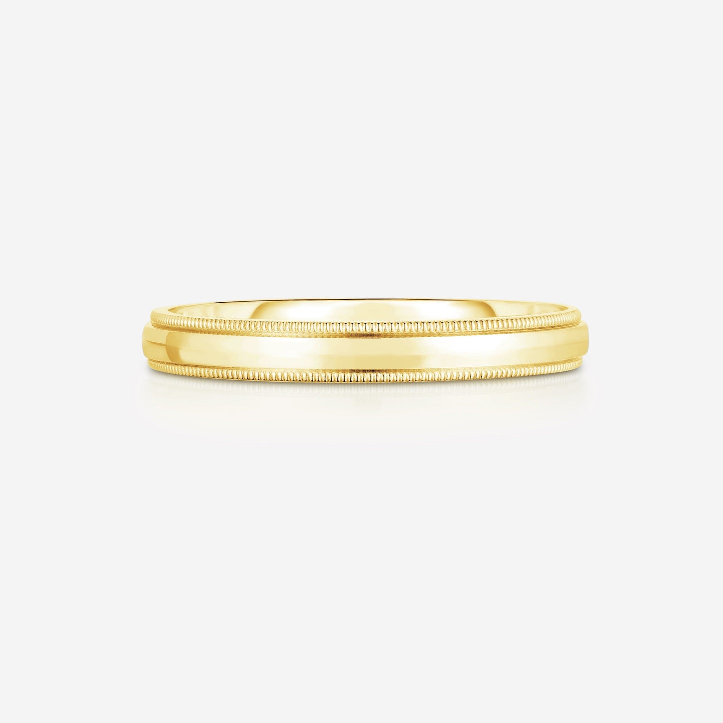 3 mm Milgrain Comfort Fit Wedding Band
