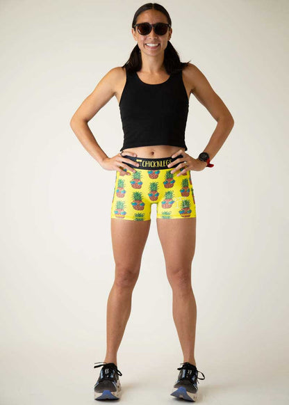 Women's Pineapple Express 3" Compression Shorts