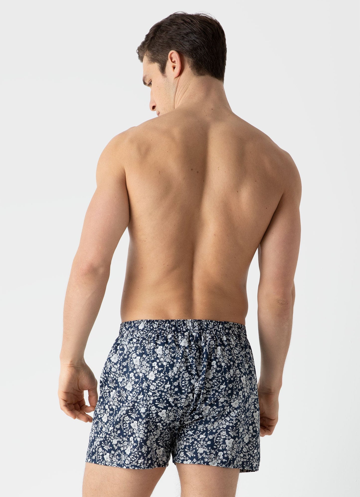 Mens Classic Boxer Shorts In Liberty Fabric In Summer Bloom Mbox4701L Butv