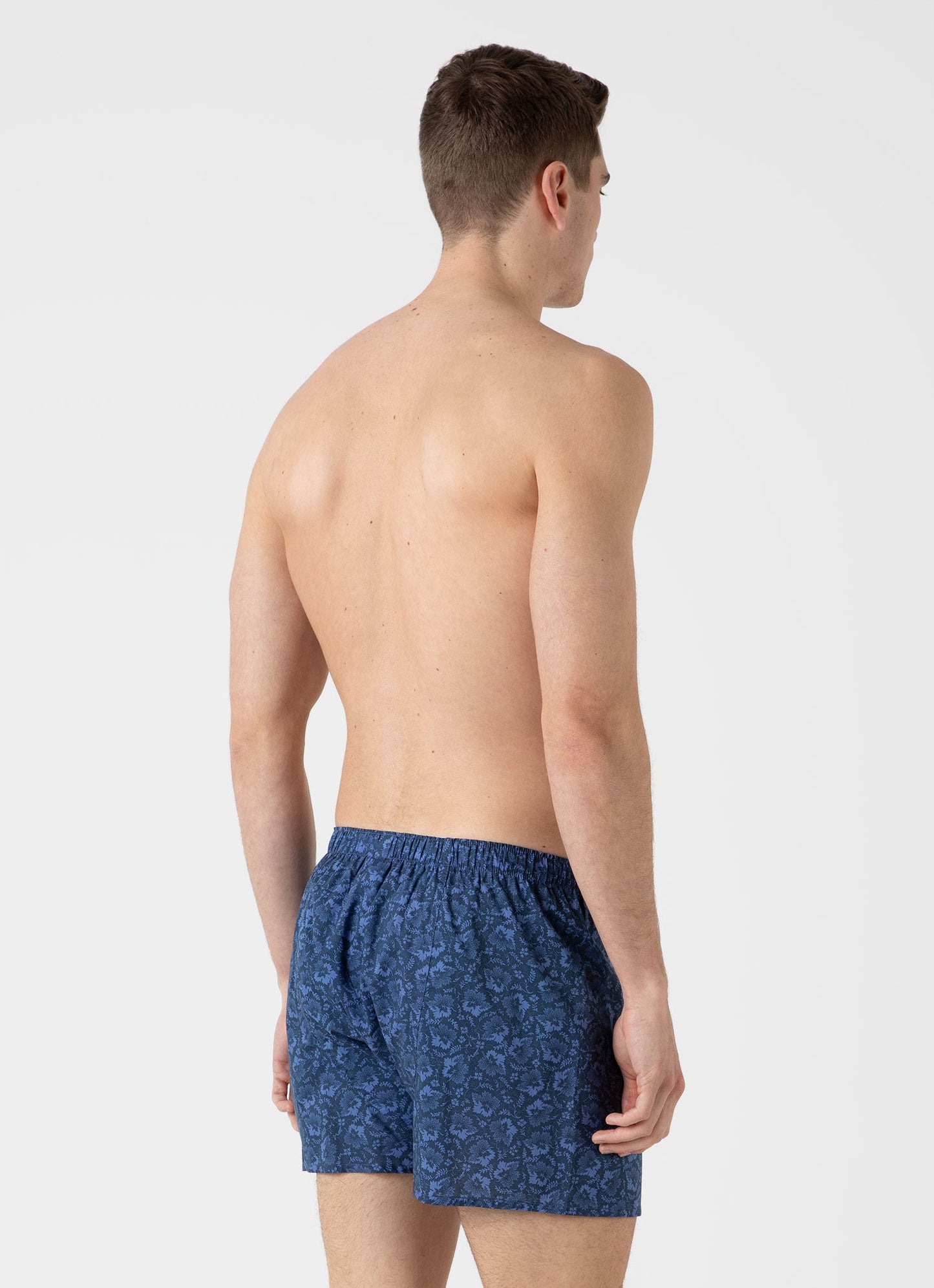 Mens Classic Boxer Shorts In Liberty Fabric In Autumn Breeze Mbox4701L Buvk
