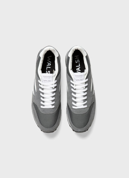 Mens Walsh Sunspel Trainer In Grey White Mftw9391 Gyeh