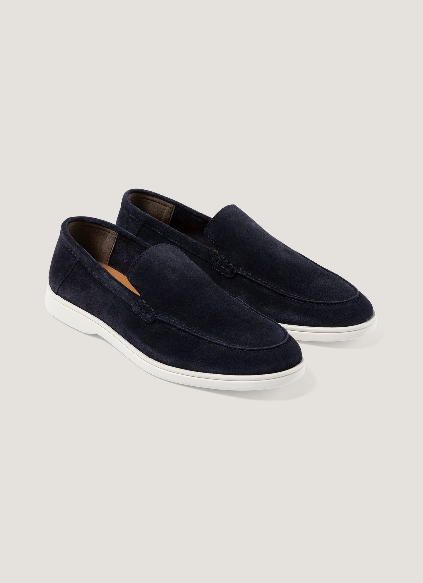 Mens Sunspel Suede Loafer In Navy Mftw9502 Buaa
