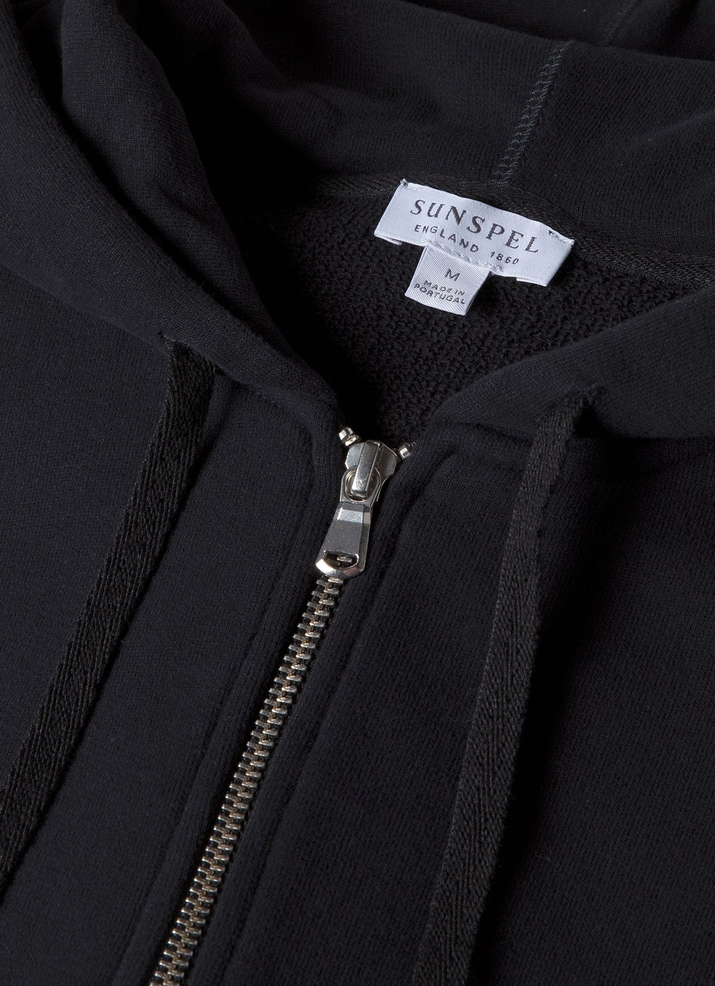Mens Cotton Loopback Zip Hoody Black Mhod1517