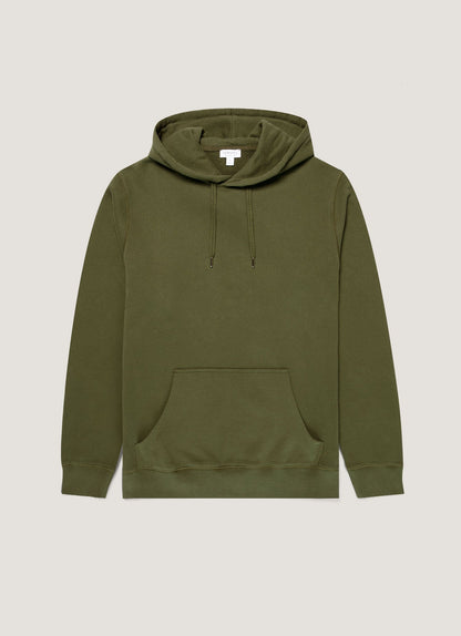 Mens Loopback Hoodie In Deep Olive Mhod1525 Gniz