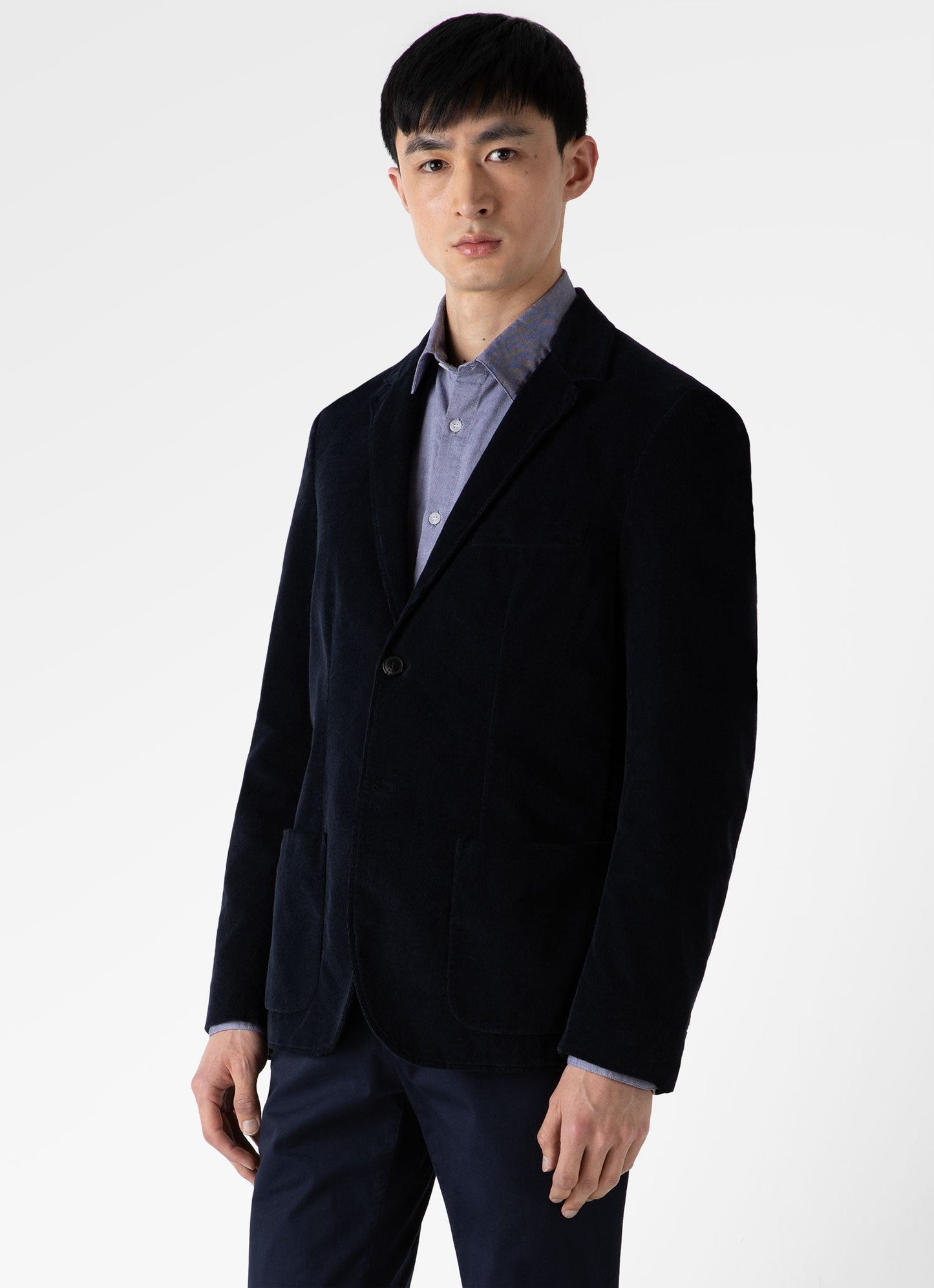 Mens Corduroy Blazer In Navy