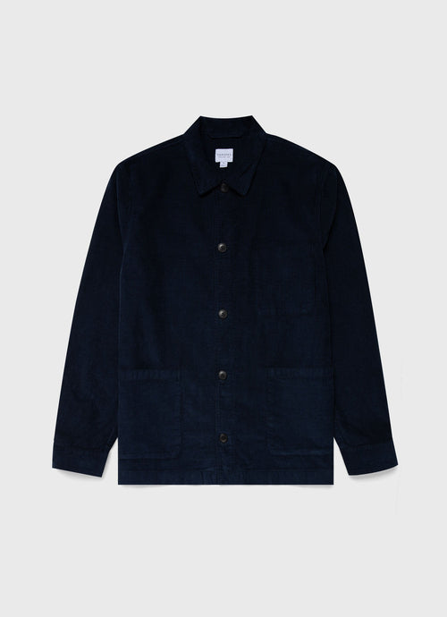 Mens Corduroy Twin Pocket Jacket In Navy Mjac7114 Buaa