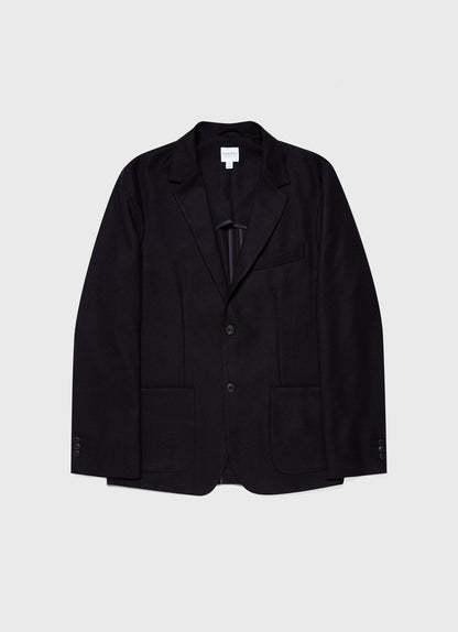 Mens Textured Wool Blazer In Navy Mjac7118 Buaa