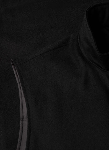 Mens Insulated Wool Gilet In Black Mjac7161 Bkaa