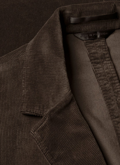 Mens Corduroy Blazer In Coffee Mjac7179 Bref