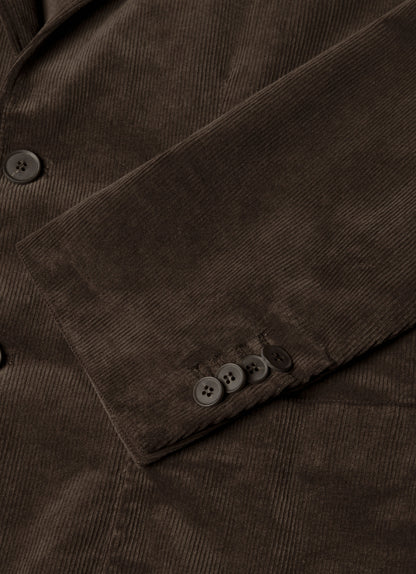 Mens Corduroy Blazer In Coffee Mjac7179 Bref