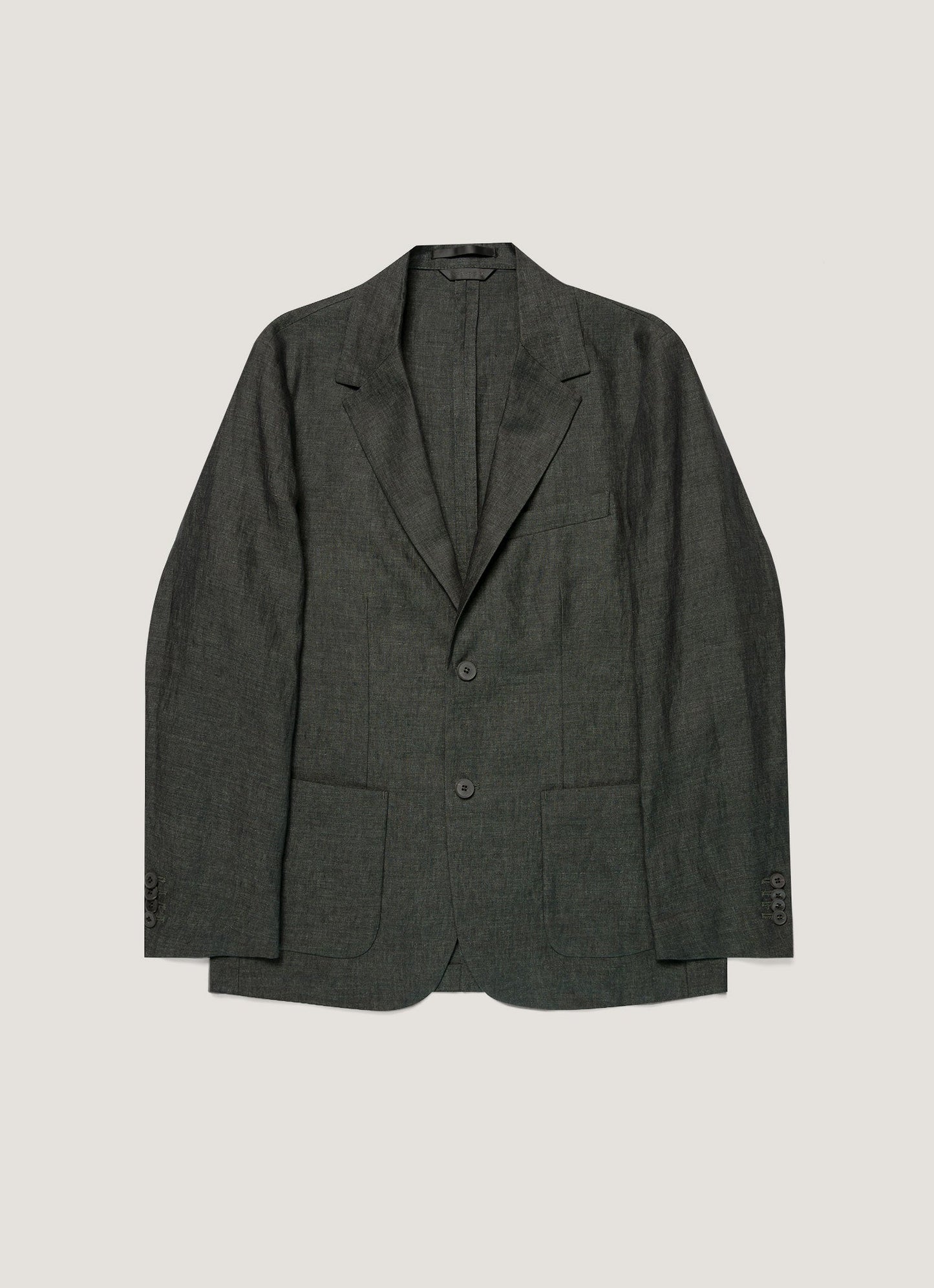 Mens Linen Blazer In Forest Mjac7186 Gnjd