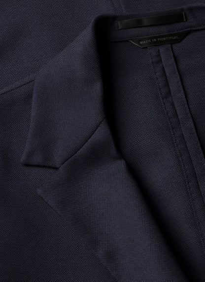 Mens Lightweight Travel Wool Blazer In Navy Mjac7197 Buaa
