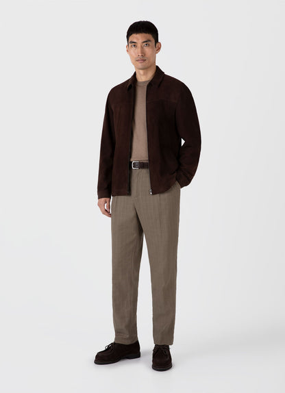 Mens Sea Island Cashmere Crew Neck Jumper In Oat Mjum8203 Whak