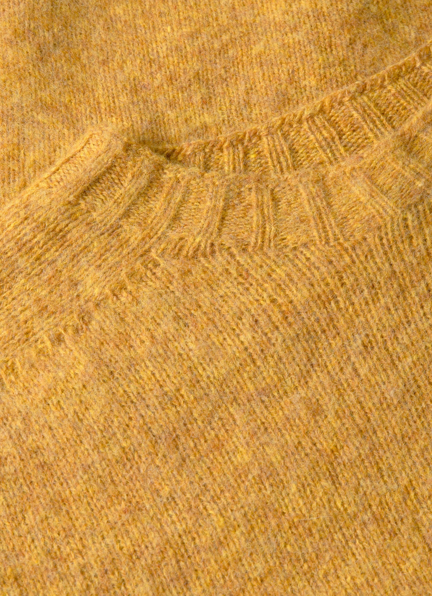 Mens Shetland Crew Neck Jumper In Saffron Mjum8266 Ylbh