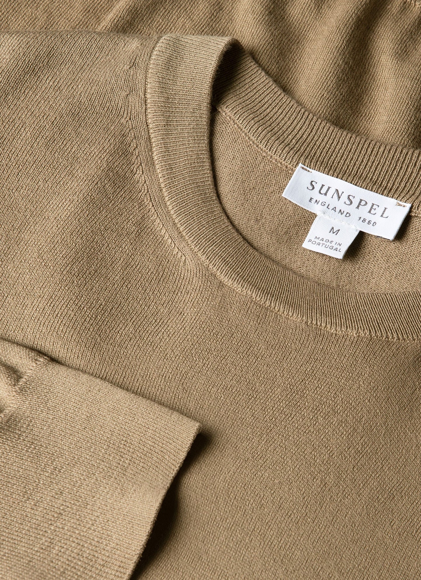 Mens Lightweight Cotton Jumper In Dark Stone Mjum8314 Whdc