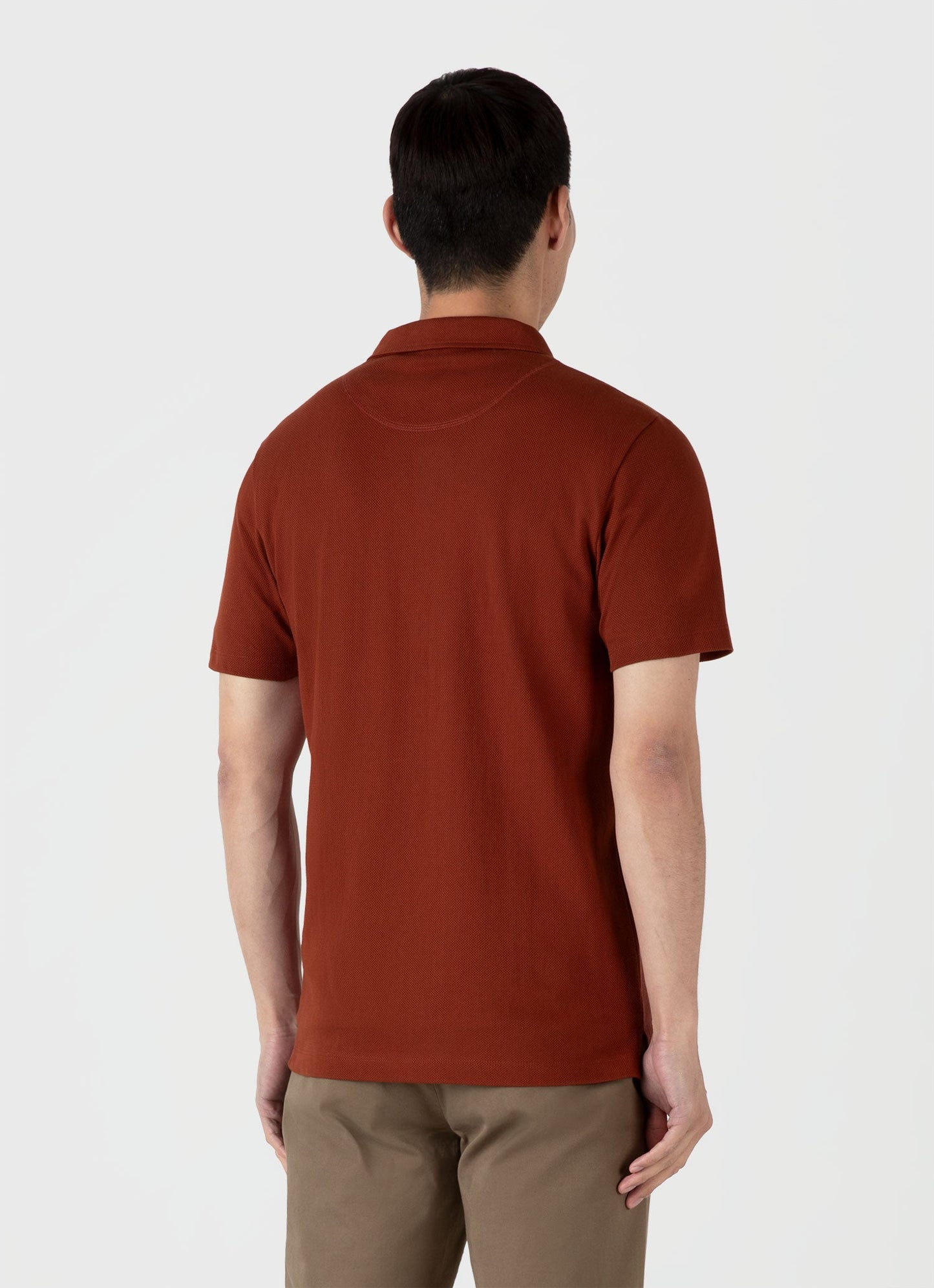Mens Riviera Polo Shirt In Dark Clay Mpol1026 Brfp
