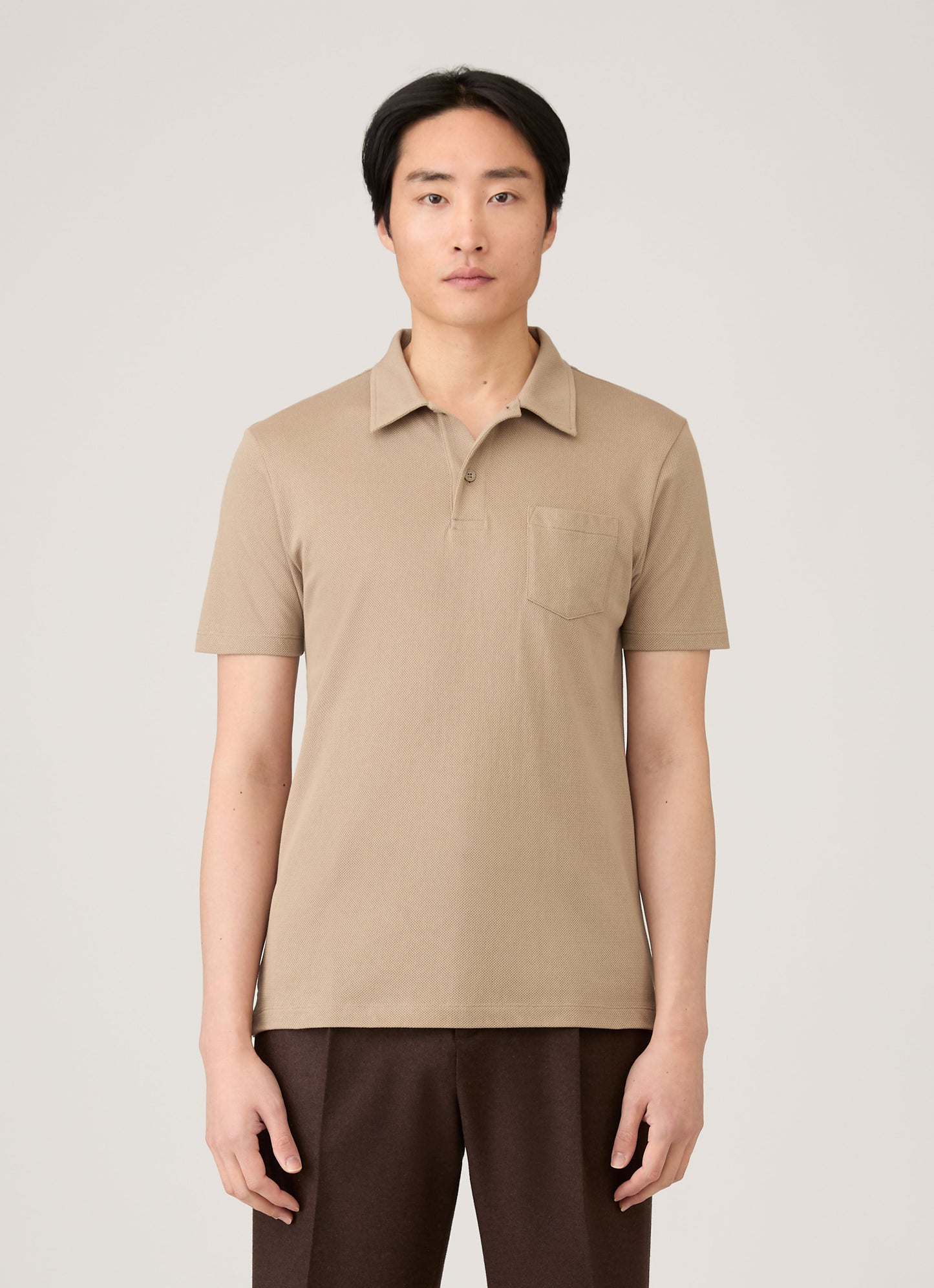 Mens Riviera Polo Shirt In Mink Mpol1026 Brgb