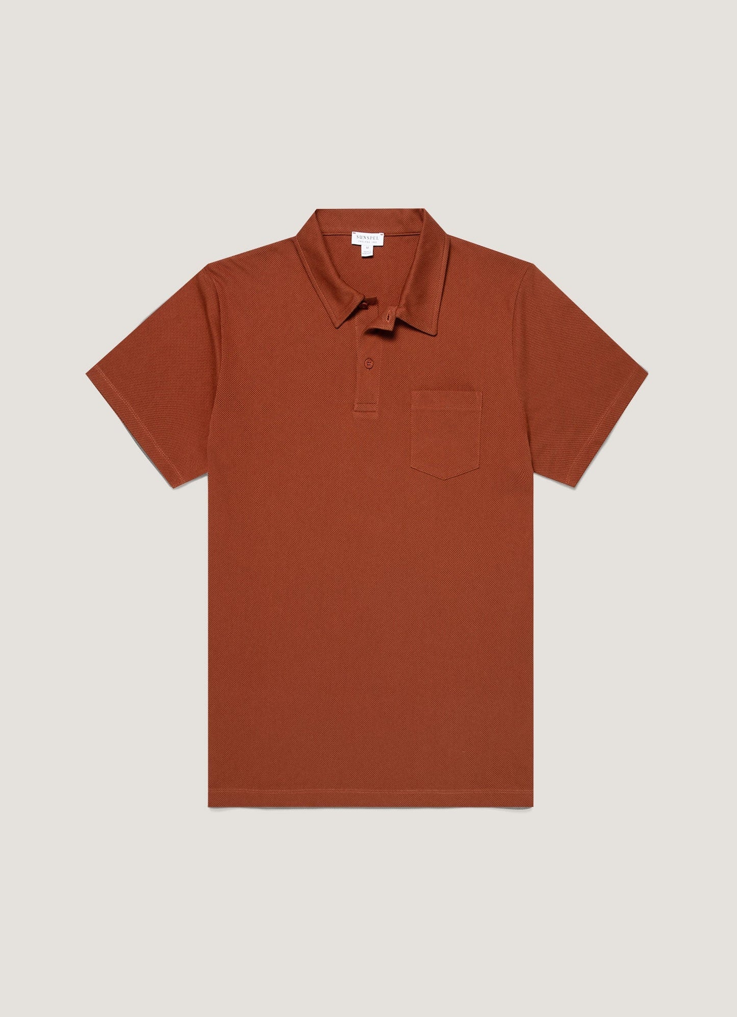 Mens Riviera Polo Shirt In Rust Mpol1026 Brgp