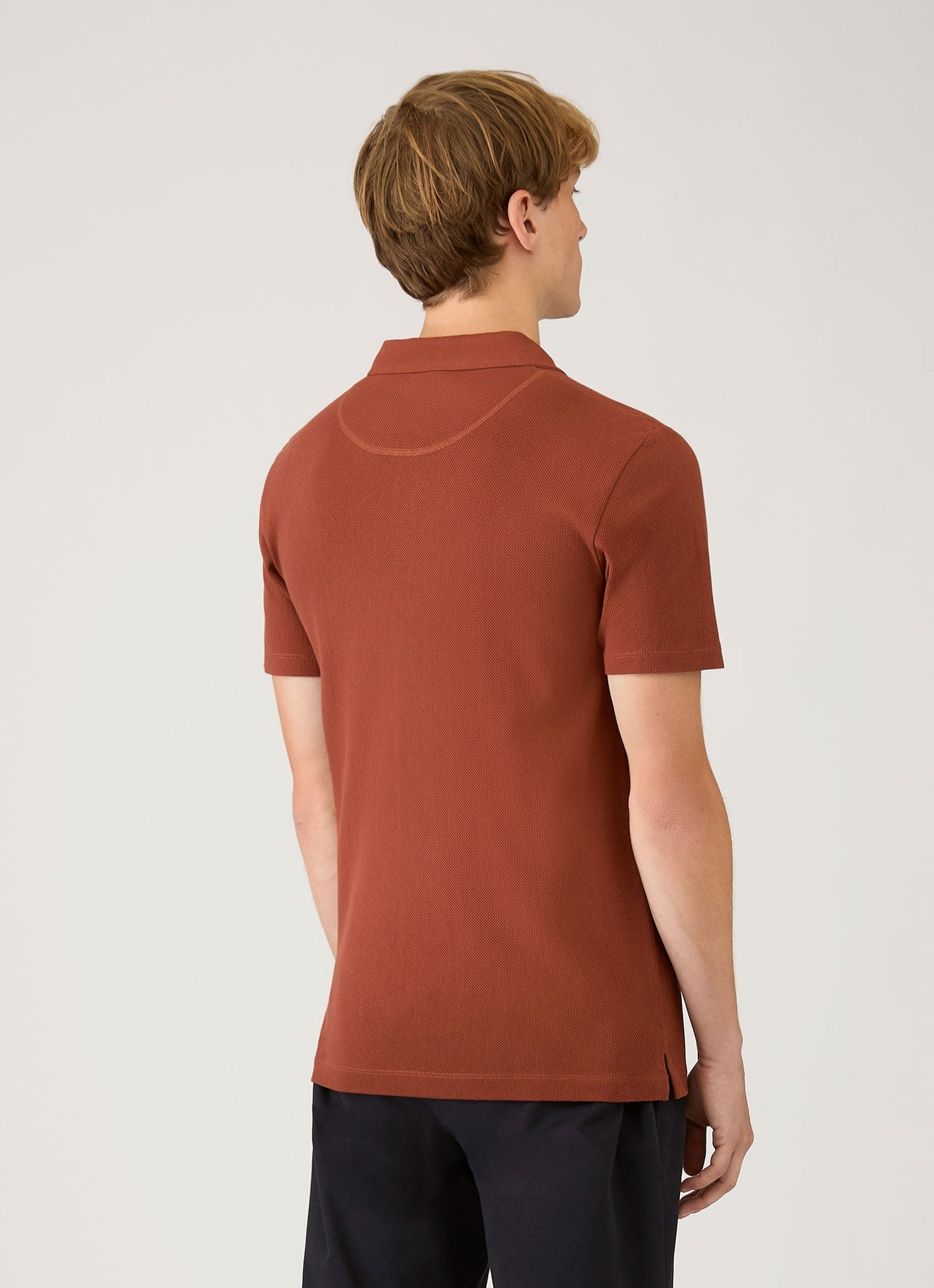 Mens Riviera Polo Shirt In Rust Mpol1026 Brgp