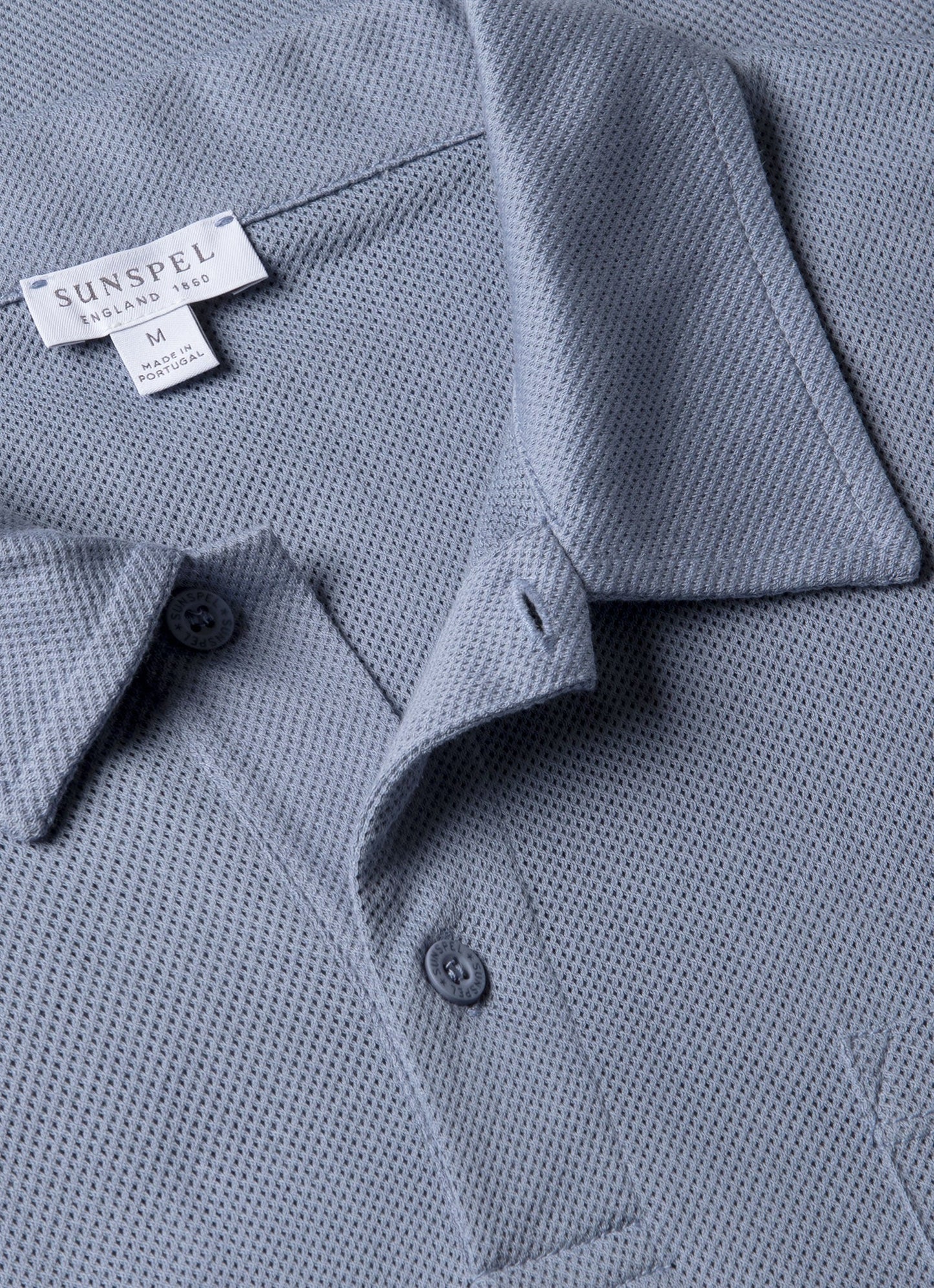 Mens Riviera Polo Shirt In Vintage Blue Mpol1026 Buwb