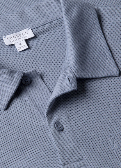 Mens Riviera Polo Shirt In Vintage Blue Mpol1026 Buwb