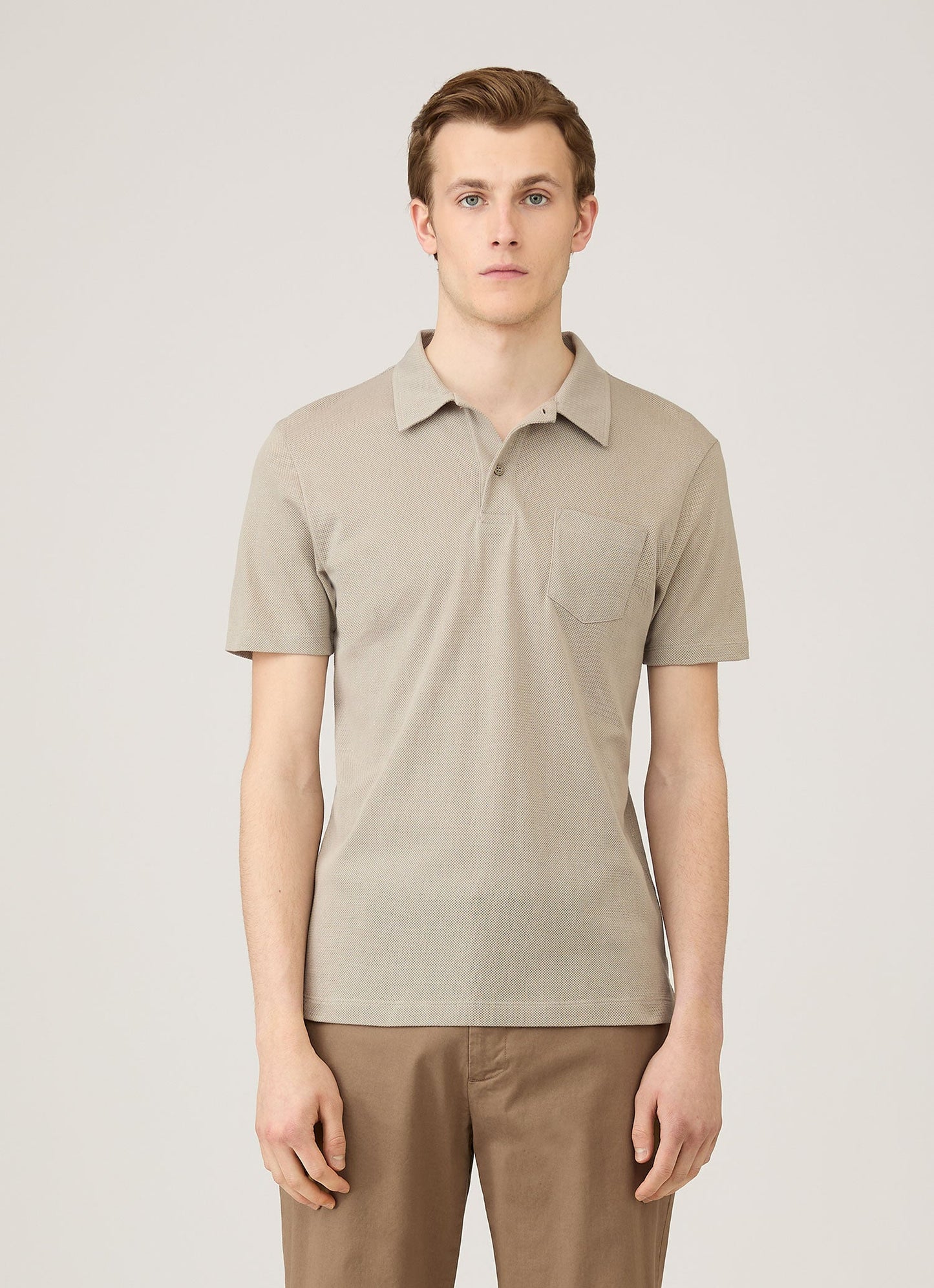 Mens Riviera Polo Shirt In Fog Mpol1026 Gyff