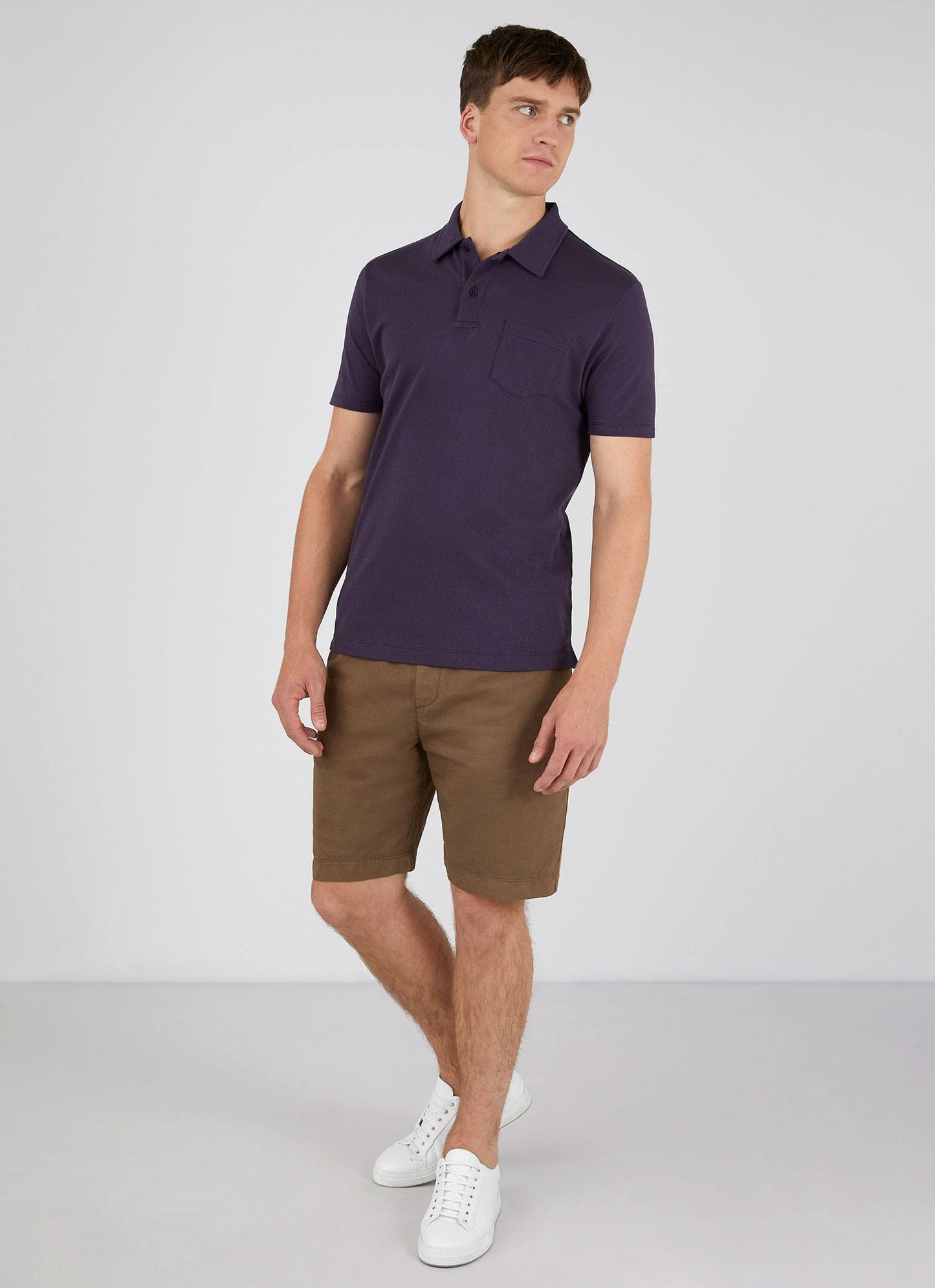 Riviera Polo Shirt In Dark Plum