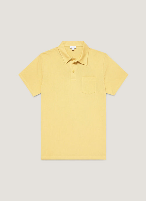 Mens Riviera Polo Shirt In Dusty Yellow Mpol1026 Ylbf