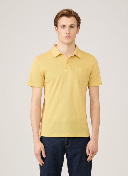 Mens Riviera Polo Shirt In Dusty Yellow Mpol1026 Ylbf