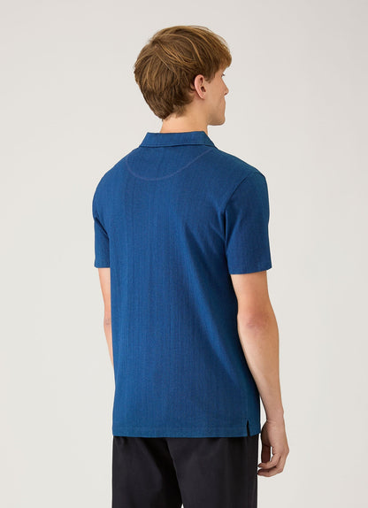 Mens Riviera Polo Shirt In Real Indigo Mpol1026D Buje