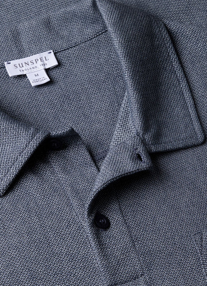 Mens Riviera Polo Shirt In Navy Twist Mpol1026T Buvs