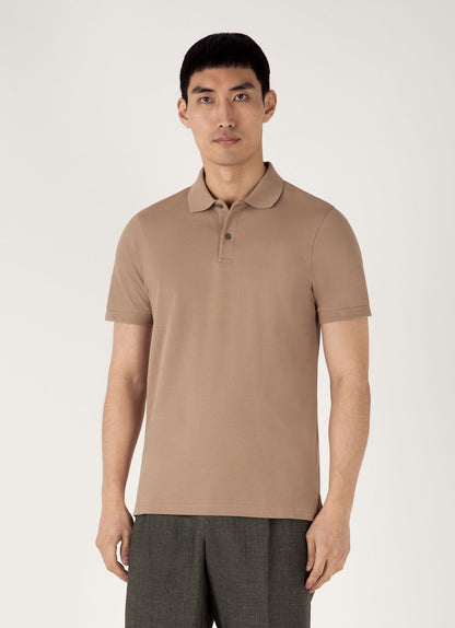 Mens Pique Polo Shirt In Dune Mpol1028 Brfz