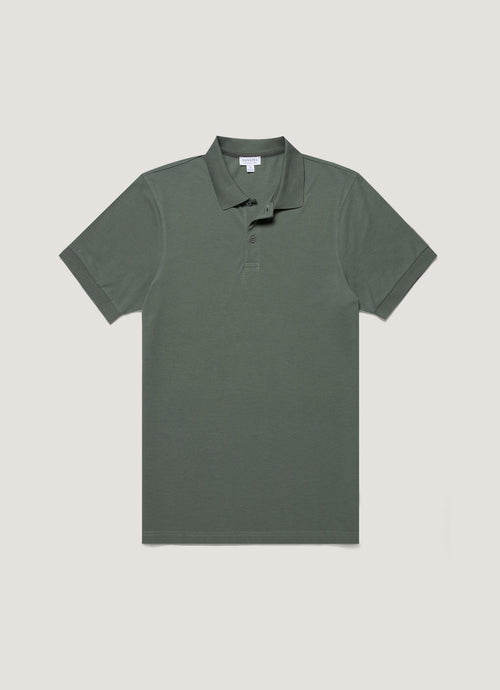 Men's Piqué Polo Shirt in Dusk Green
