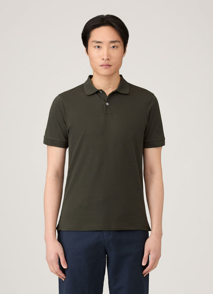 Mens Pique Polo Shirt In Dark Green Mpol1028 Gnin