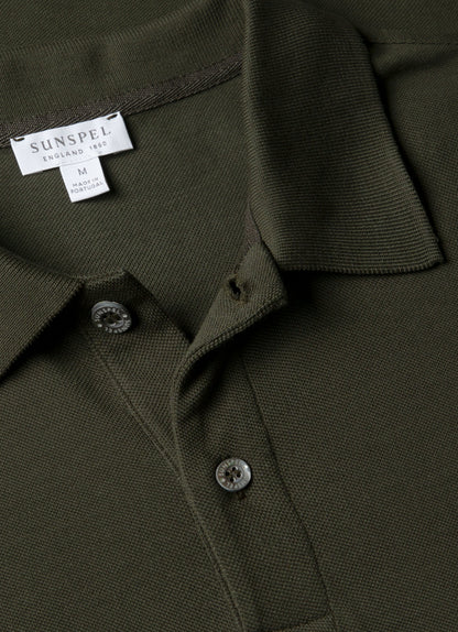 Mens Pique Polo Shirt In Dark Green Mpol1028 Gnin