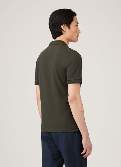 Mens Pique Polo Shirt In Dark Green Mpol1028 Gnin